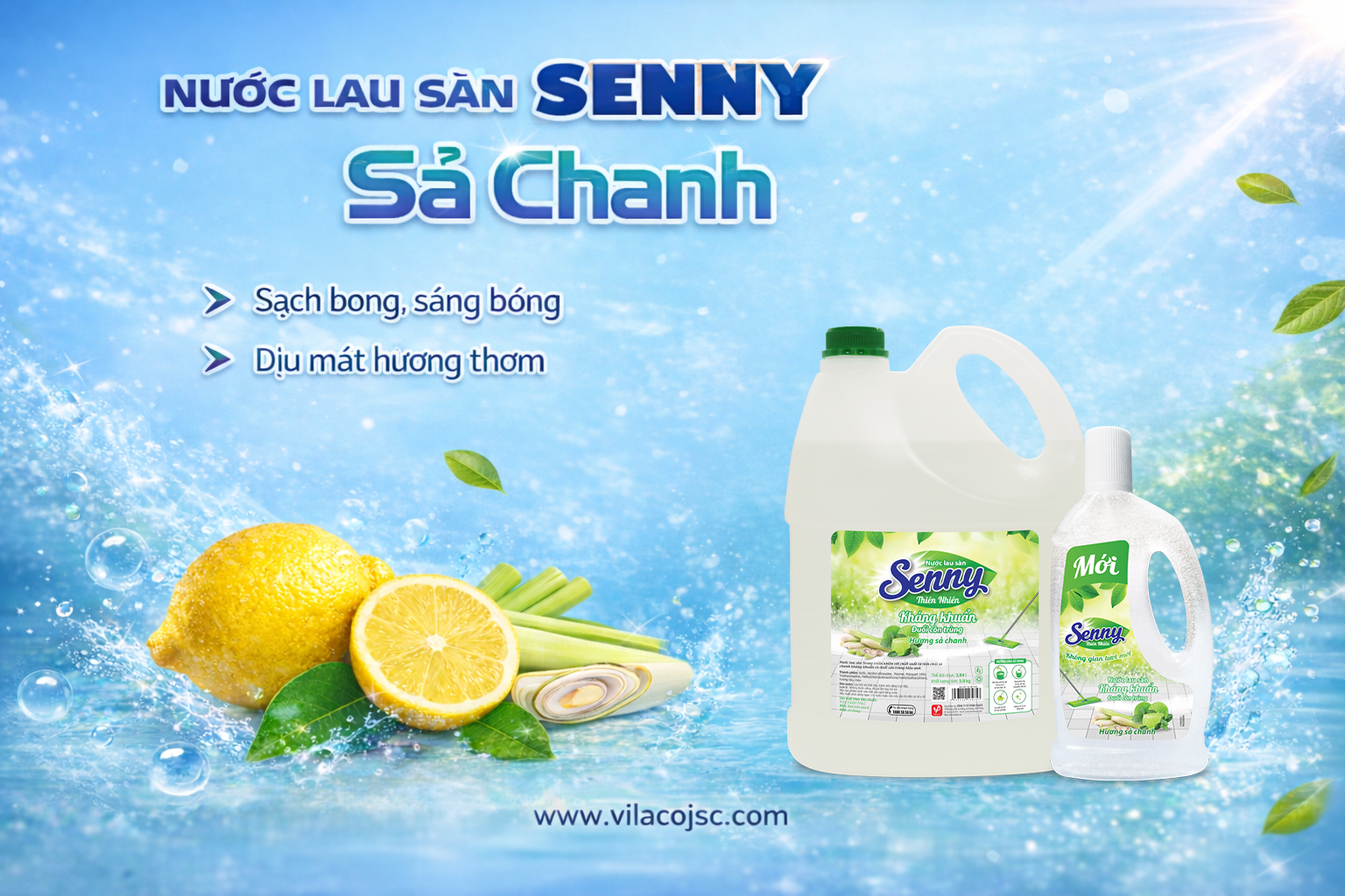 Nước Lau Sàn Senny Hương Sả Chanh – Giải Pháp Làm Sạch Tự Nhiên, Kháng Khuẩn Và Đuổi Côn Trùng Hiệu Quả