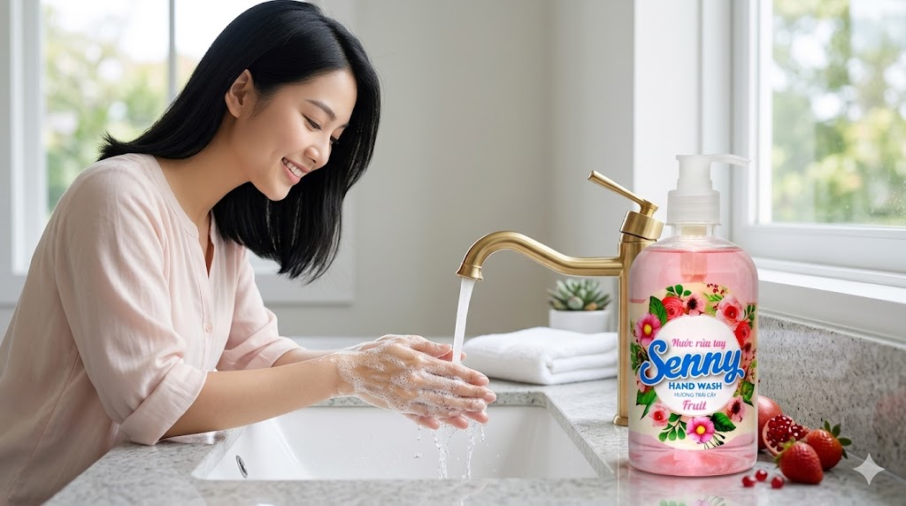 Nước Rửa Tay Senny Hương Trái Cây – Giải Pháp Làm Sạch Dịu Nhẹ, Thơm Mát Mỗi Ngày