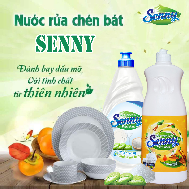 Nước rửa chén Senny: Đánh bay dầu mỡ nhanh chóng, hiệu quả với tinh chất thiên nhiên