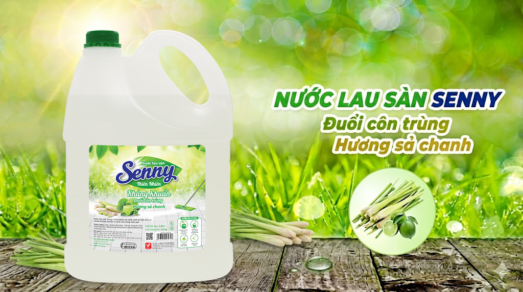 Nước lau sàn Senny hương sả chanh – Sạch bụi bẩn, thơm mát từng góc nhỏ trong nhà