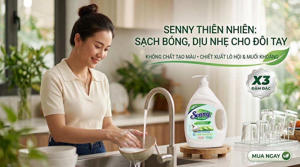 Nước rửa chén Senny lô hội