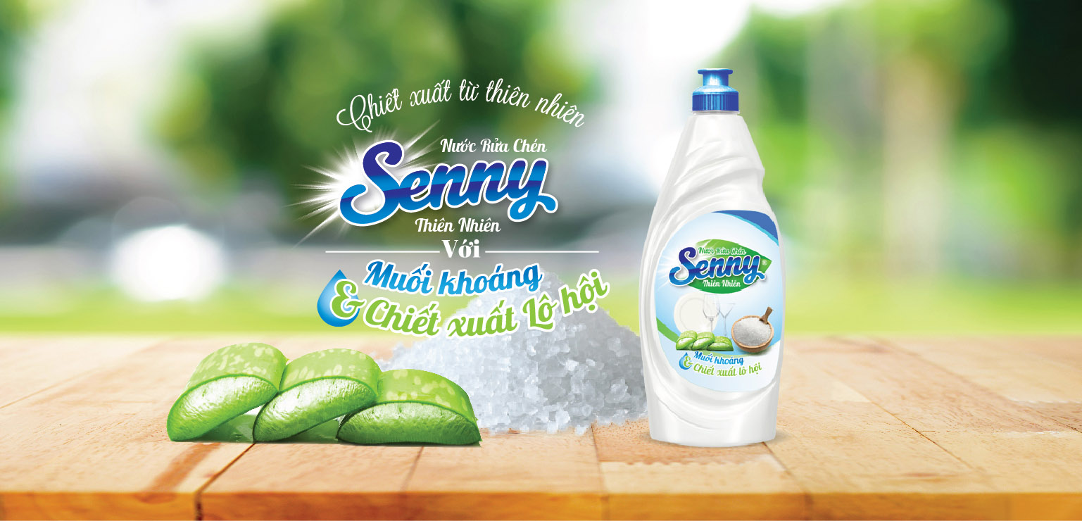 Sản phẩm nước rửa chén Senny chiết xuất từ thiên nhiên.