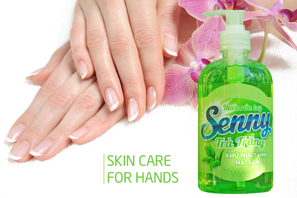 Sản phẩm nước rửa tay Senny chiết xuất từ lá Trà Trắng an toàn, dịu nhẹ cho làn da.