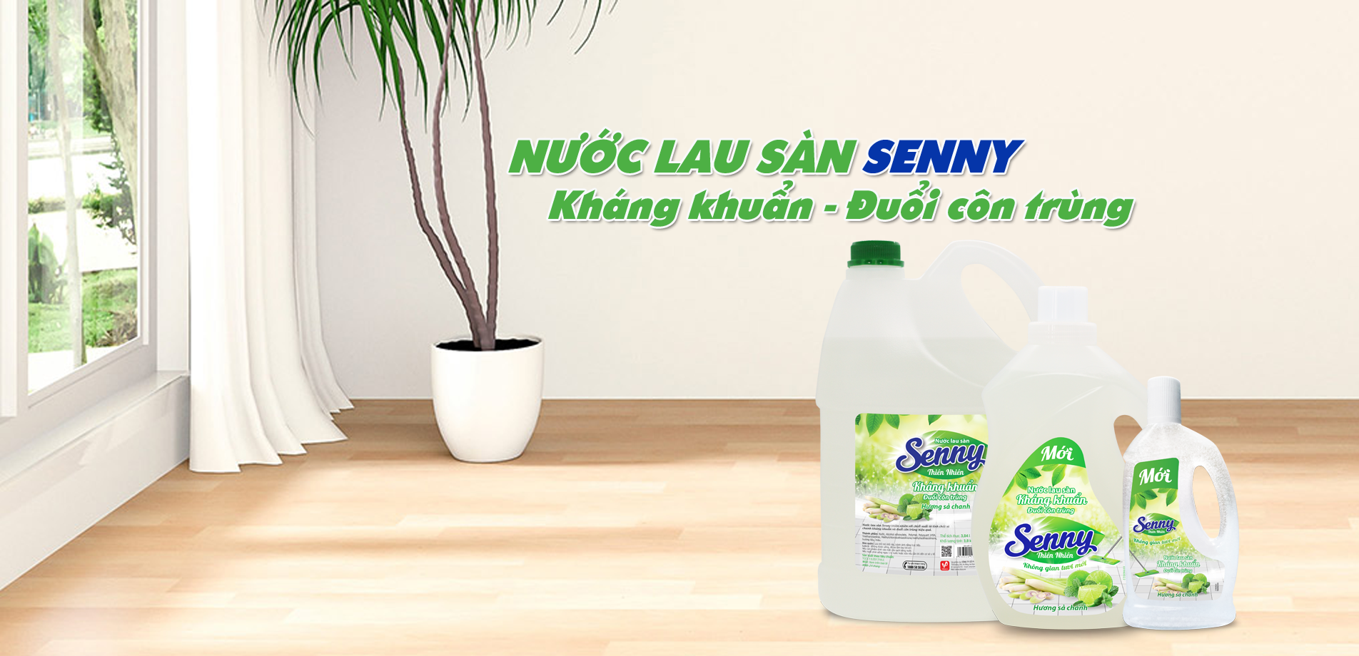 Nước lau sàn an toàn cho bé Senny hương sả chanh - Top sản phẩm bán chạy