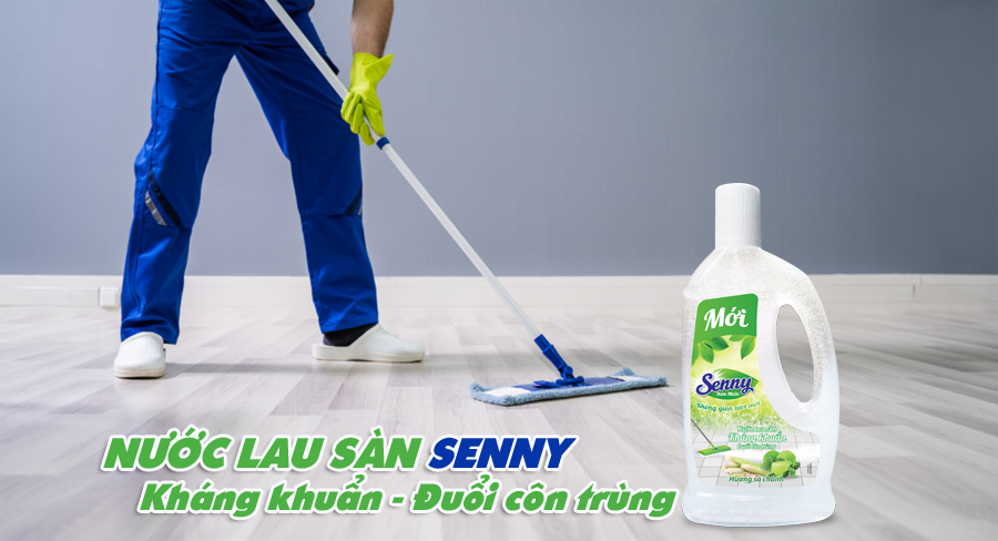 Sạch bóng dễ dàng, thơm mùi thiên nhiên với nước lau sàn sả chanh Senny