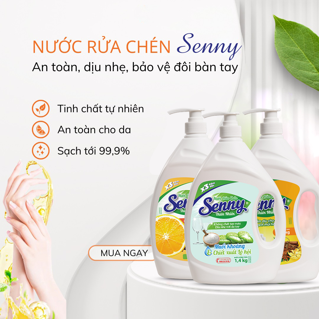 Sạch – Thơm – Lành: Bộ Ba Sức Mạnh Từ Nước Rửa Chén Senny Thiên Nhiên