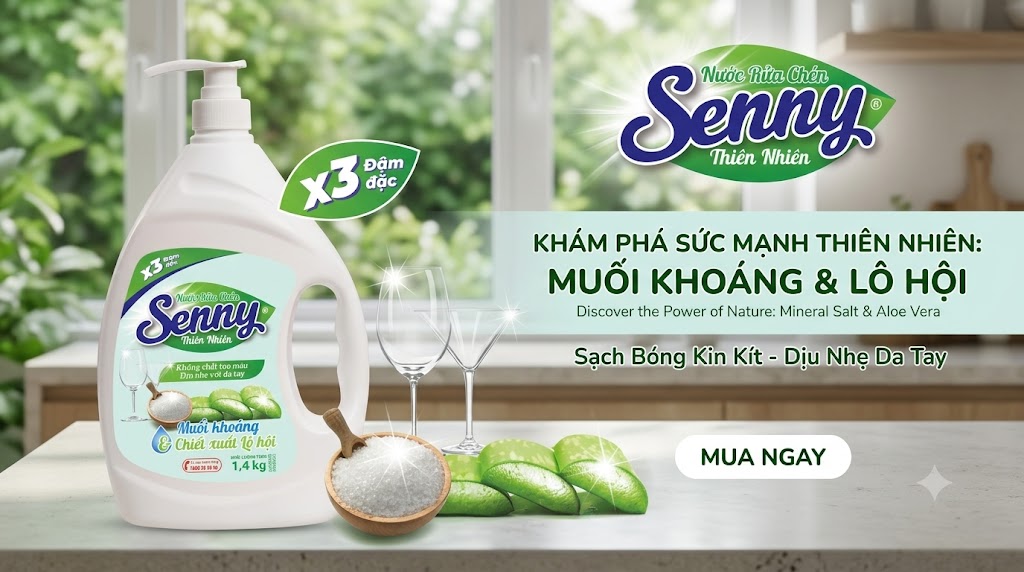 Nước Rửa Chén Senny Lô Hội Có Tốt Không? Trải Nghiệm Làm Sạch Hiệu Quả Mỗi Ngày