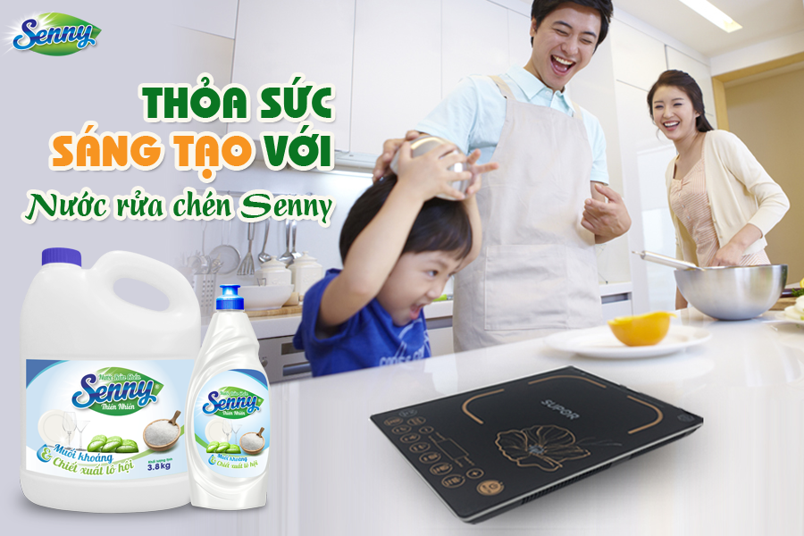 Vì sức khỏe cả gia đình, tôi chọn nước rửa chén thiên nhiên Senny