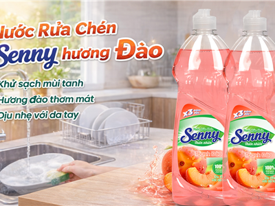 Nước Rửa Chén Thanh Đào – Hương Đào Thanh Mát, Sạch Bóng Dầu Mỡ